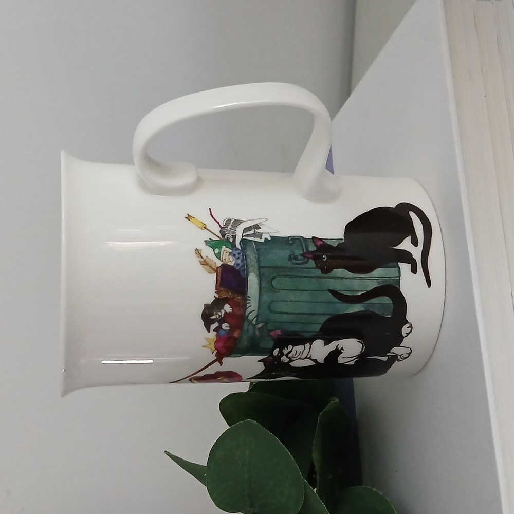Dunoon England ALLEY CATS by Cherry Denman Fine Bone China Cup Mug 10 oz